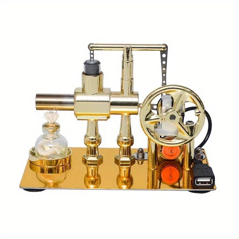 Science And Invention - Pojedynczy cylindrowy silnik Stirlinga na powietrze,