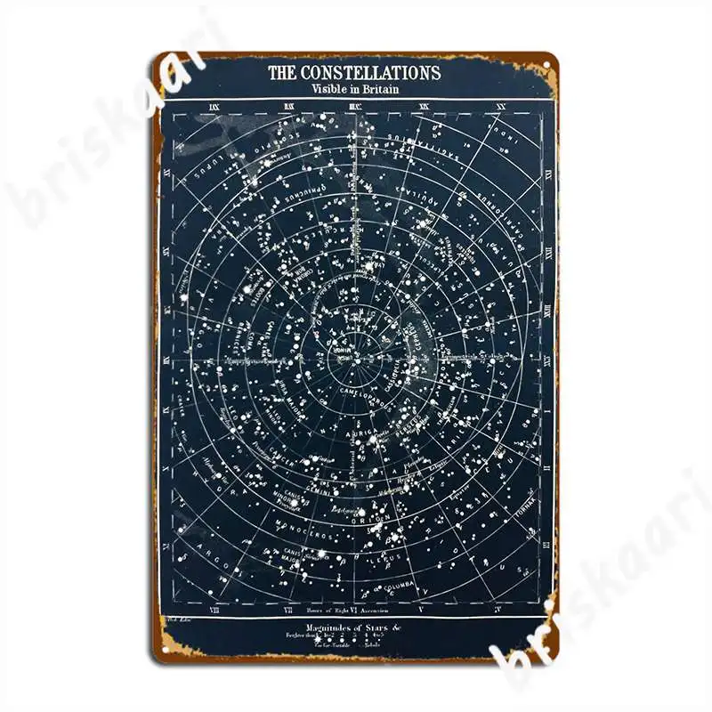 Star Map Poster - Plakat Mapa Konstelacji Gwiazd Vintage z