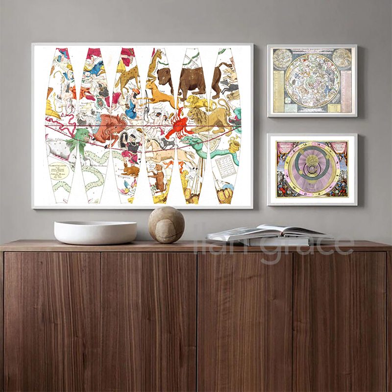 Vintage Astrological Star Char – Star Map Poster recenzja i cena