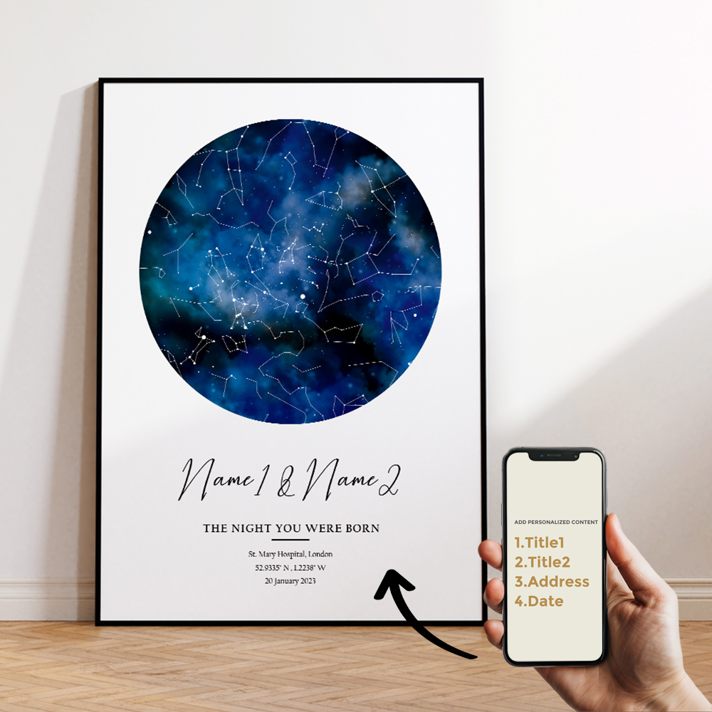 Nowoczesne, personalizowane ob – Star Map Poster recenzja i cena