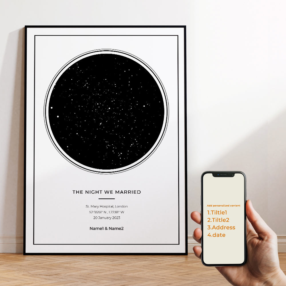 Nowoczesne, personalizowane ob – Star Map Poster recenzja i cena