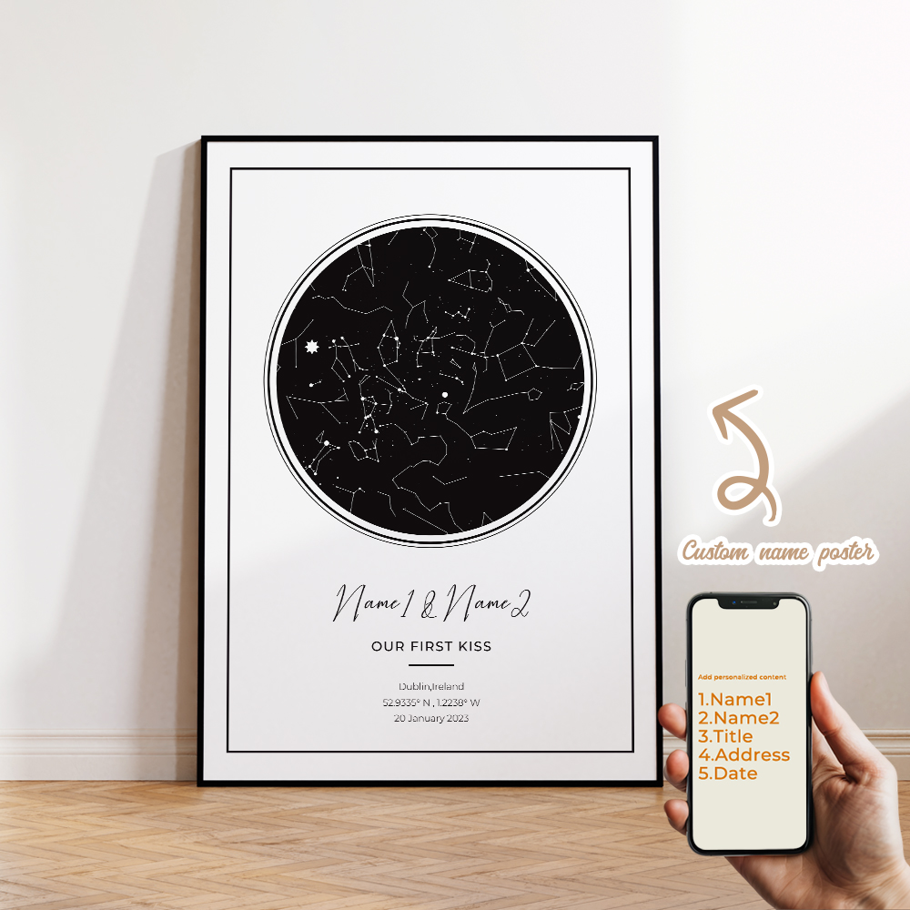 Nowoczesne, personalizowane ob – Star Map Poster recenzja i cena