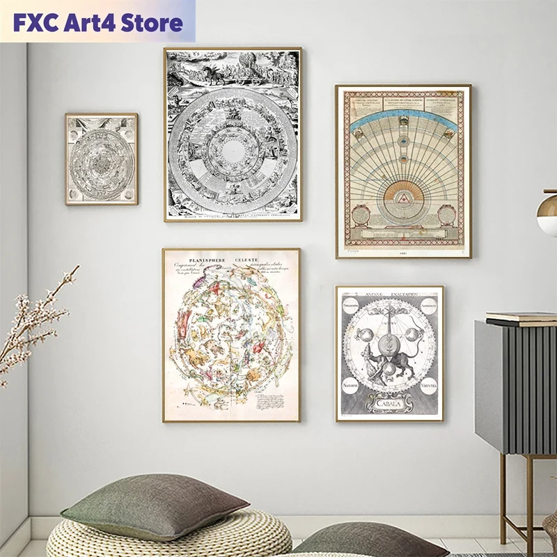 Bezramowy Plakat z Astrologicz – Star Map Poster recenzja i cena